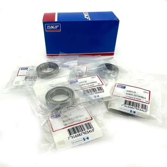 Double Rubber Sealed Deep Groove Ball Bearing SKF 61804-2RS1 20x32x7mm for Industrial Machinery