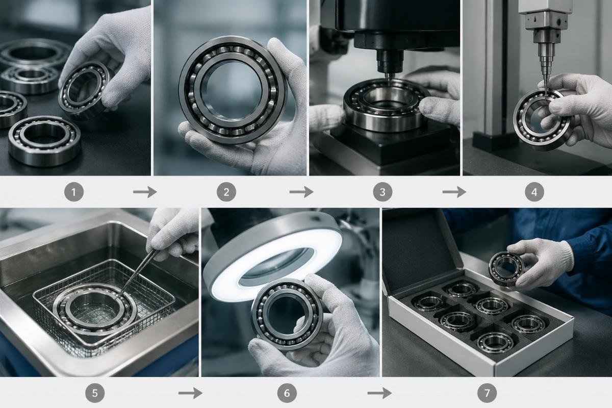 7-step bearing quality control process with critical inspection points Bearing Inspection Protocol
