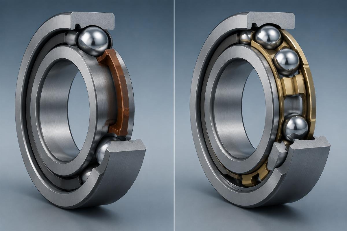 Angular contact bearing internal geometry comparison