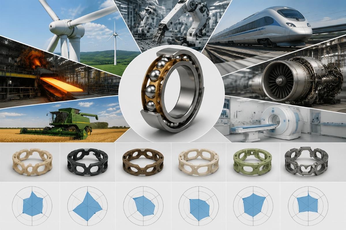 Application-based bearing cage material selection guide