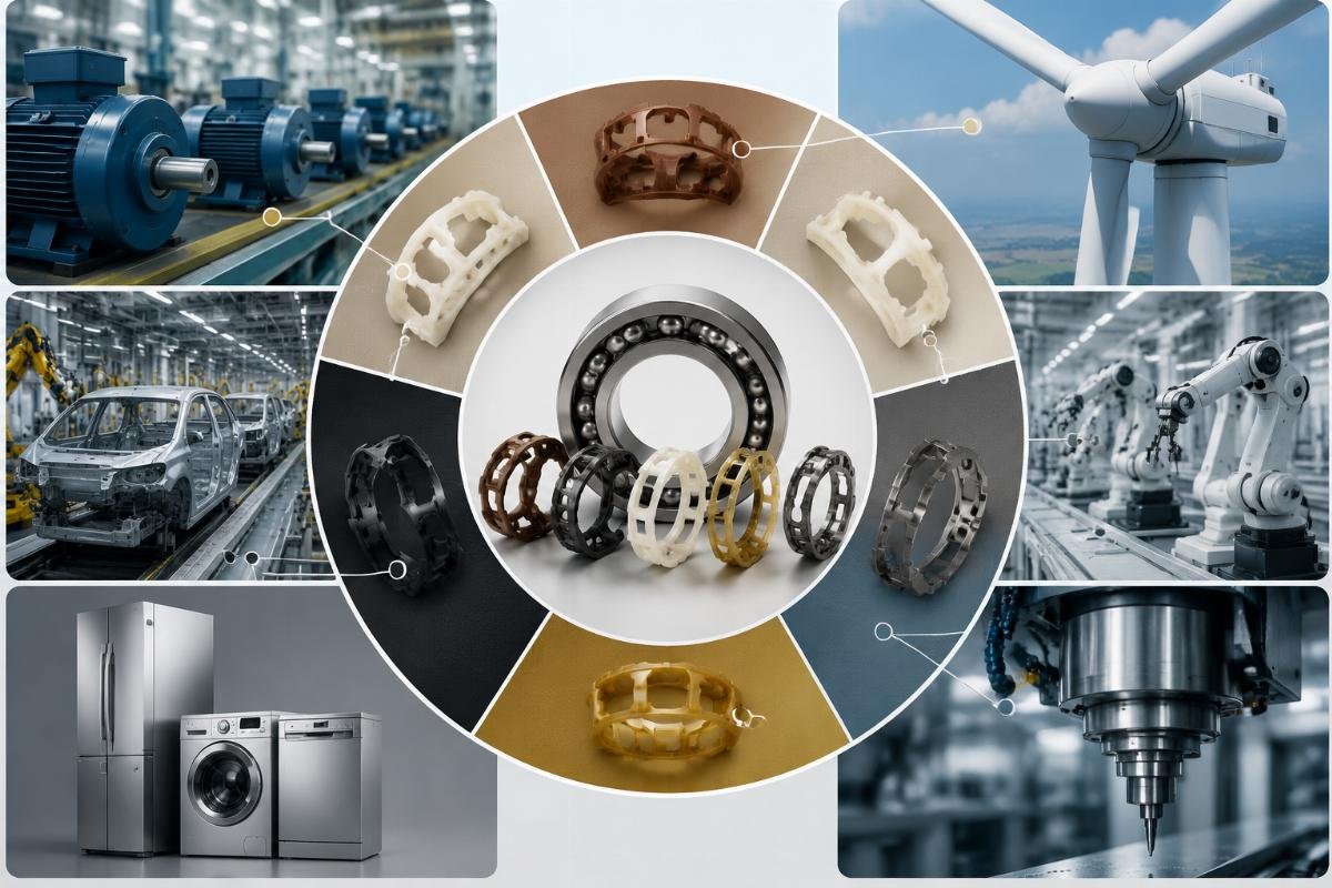 Application-based bearing cage material selection guide