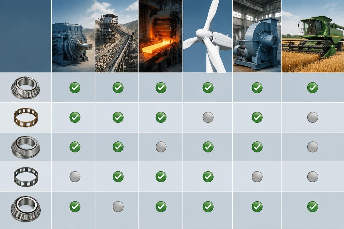 Application-based clearance and cage selection matrix for SKF 32218 tapered roller bearing