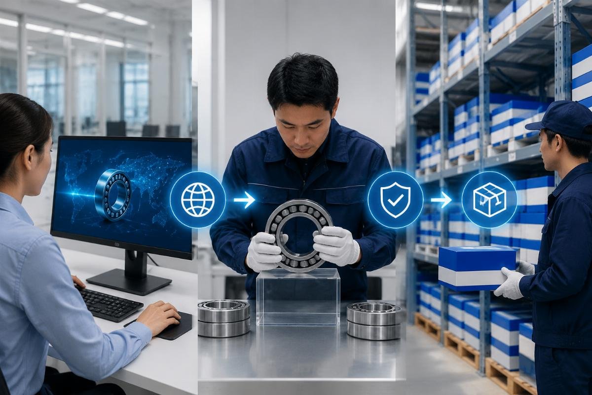 Authorization verification workflow showing SKF portal check, certificate validation, and batch traceability