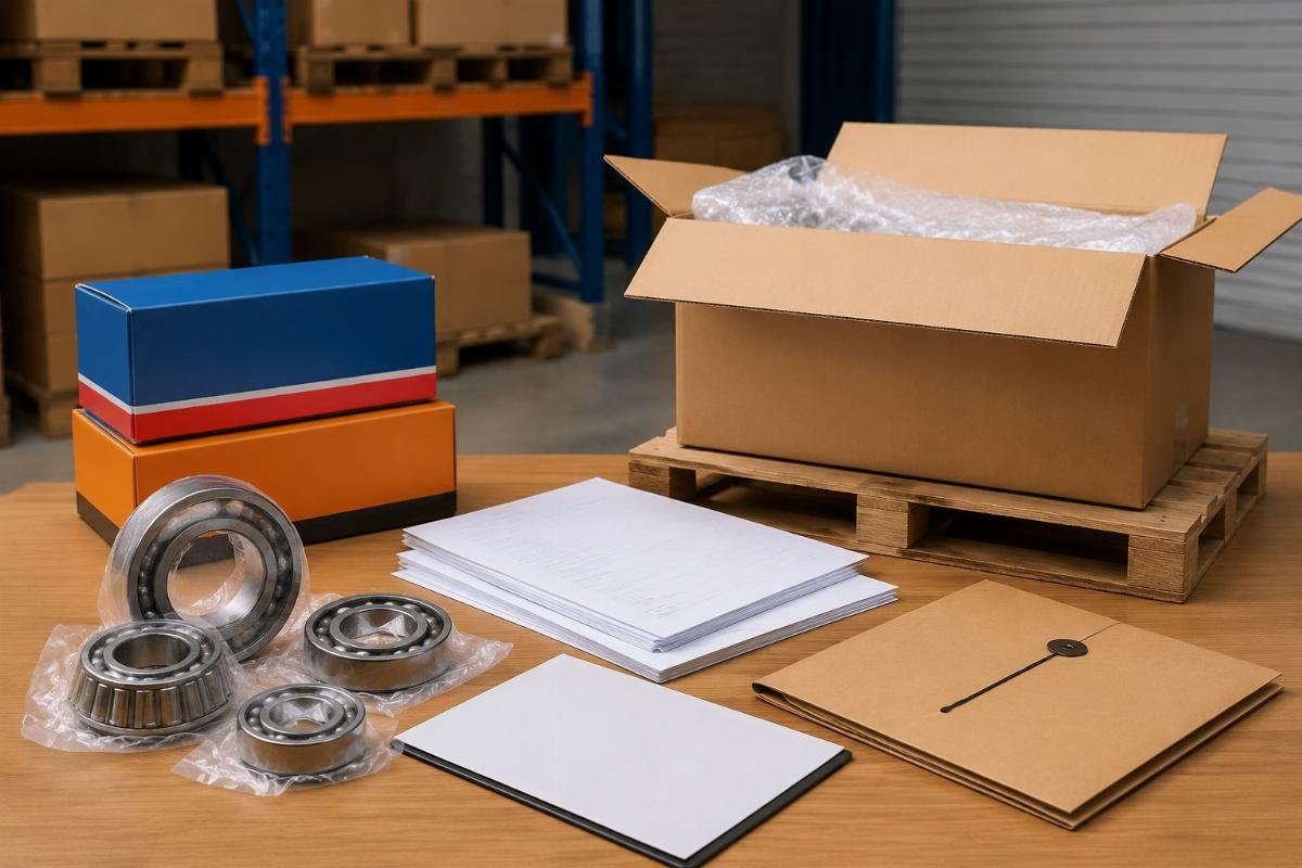Authorized distributor documentation package for SKF and Timken bearing shipments