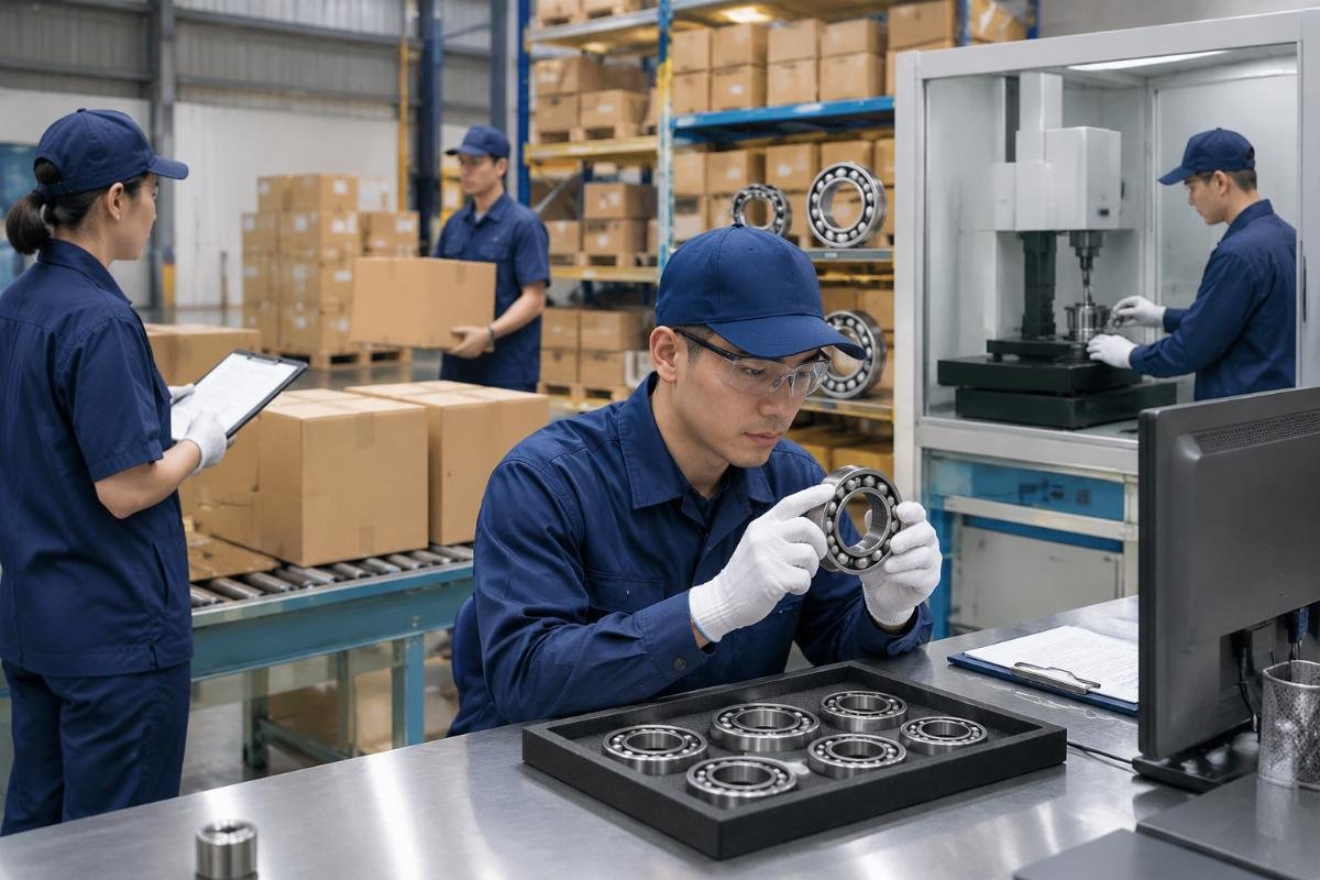 Authorized distributor verification workflow for SKF and Timken bearings