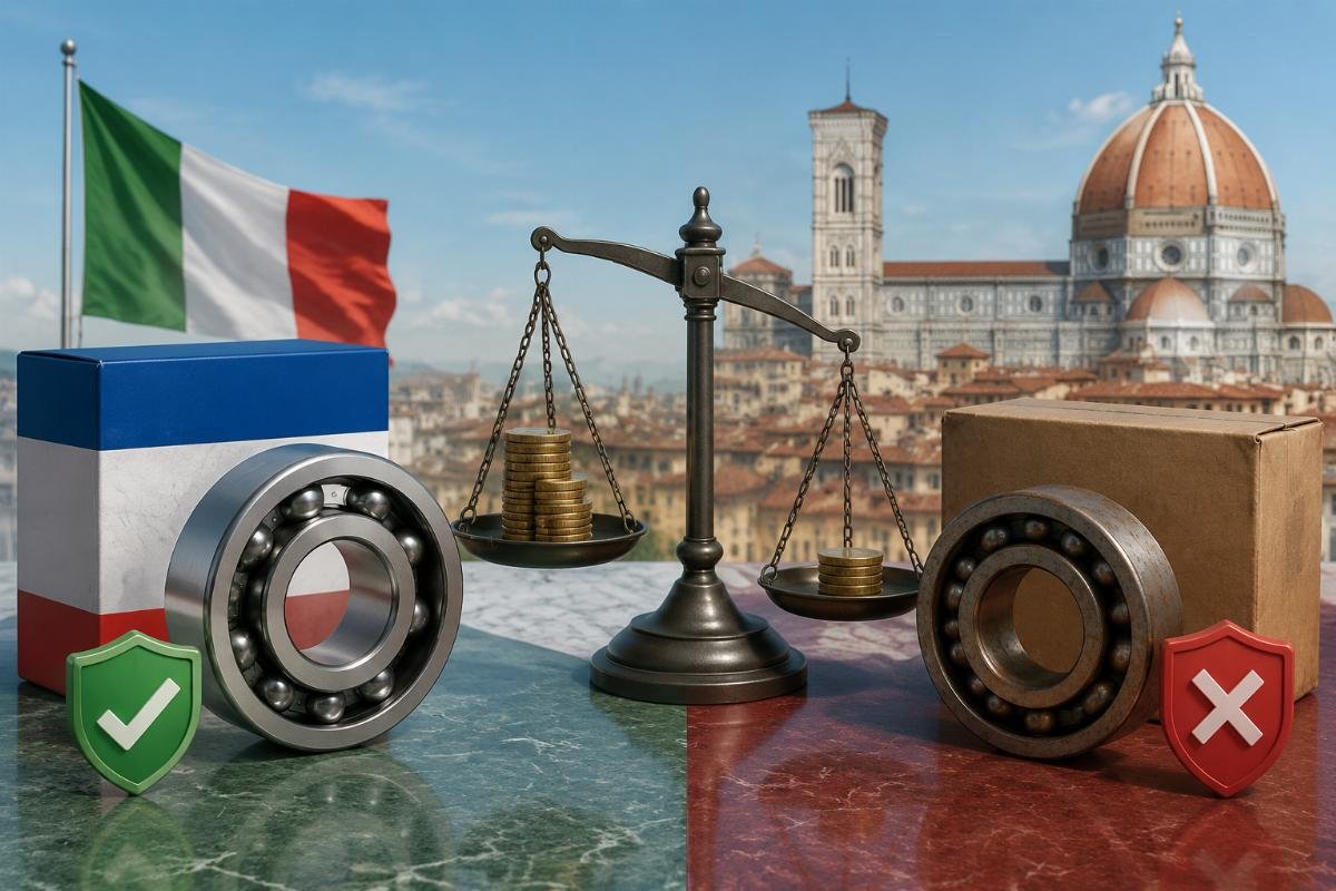 Authorized versus unauthorized SKF bearing pricing comparison in Italy market