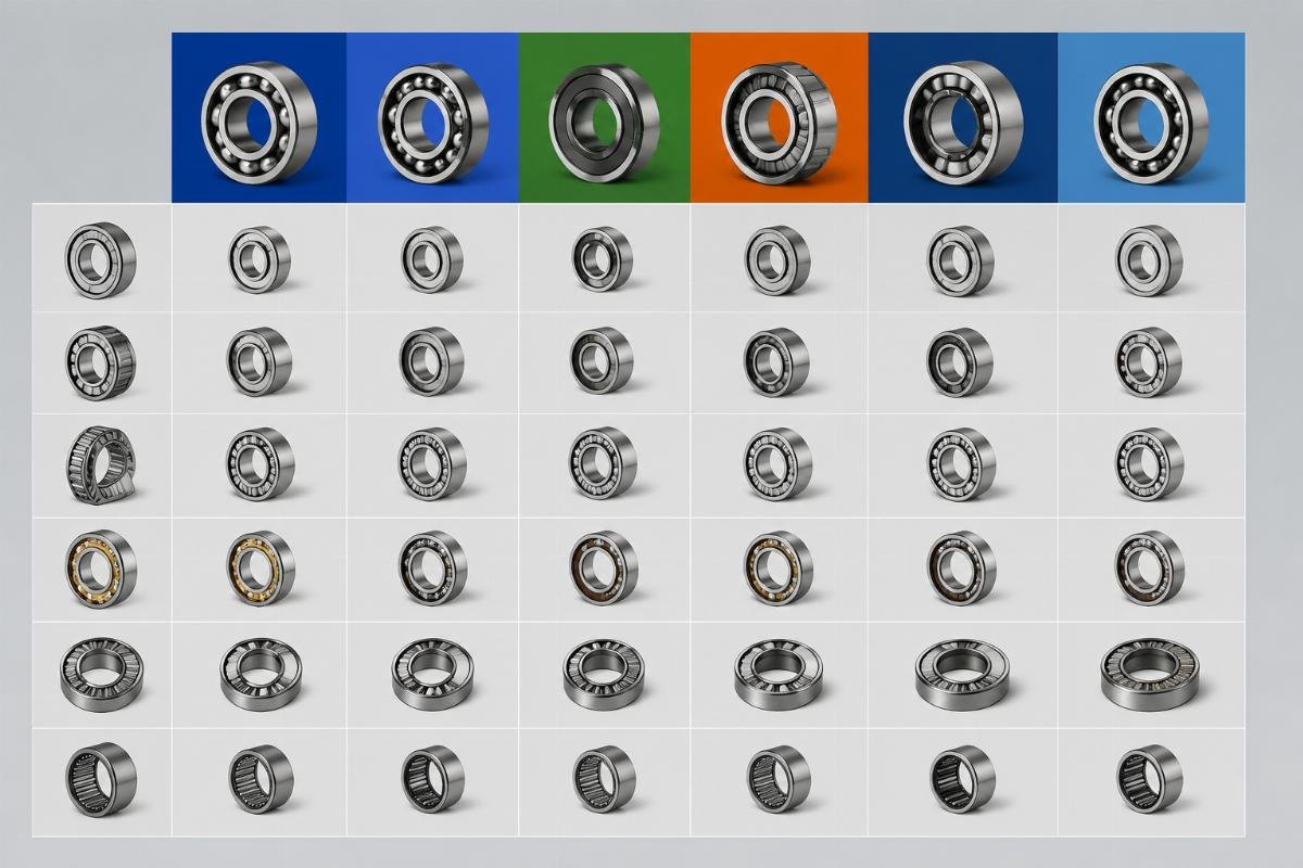 Bearing cross-reference chart comparing NSK SKF FAG TIMKEN NTN KOYO model numbers