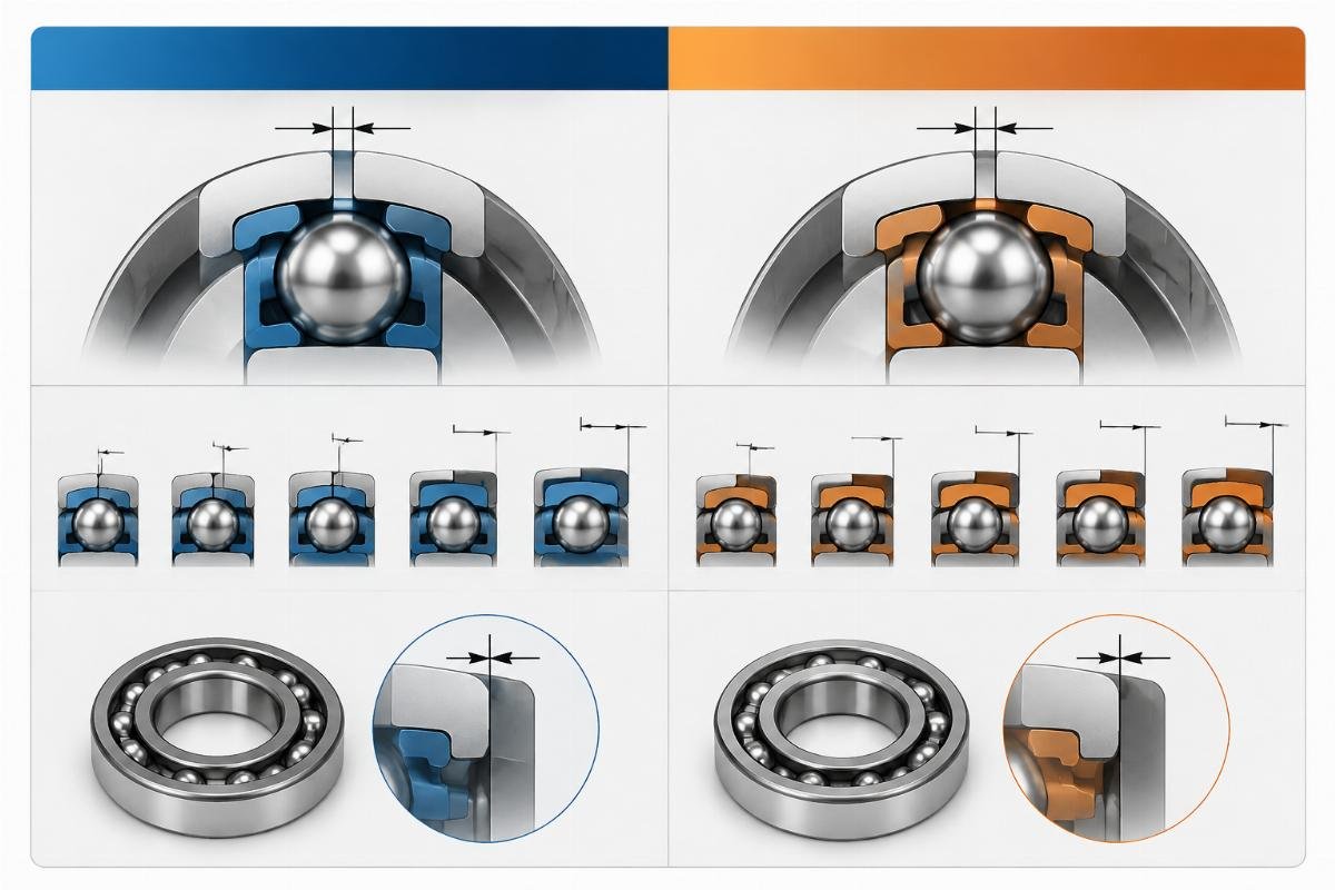 Clearance group comparison chart between SKF C-group and Timken MC-group