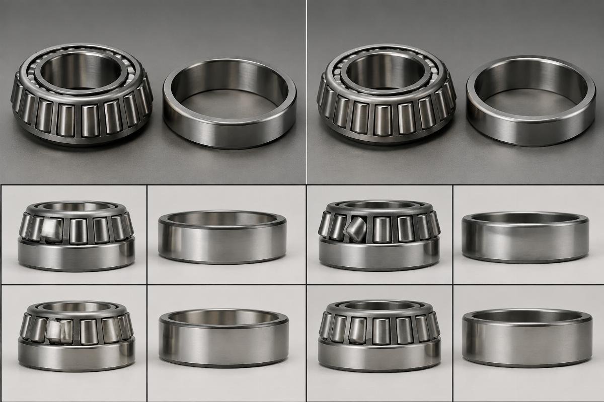 Clearance grouping comparison chart for SKF and Timken 32210 tapered roller bearings