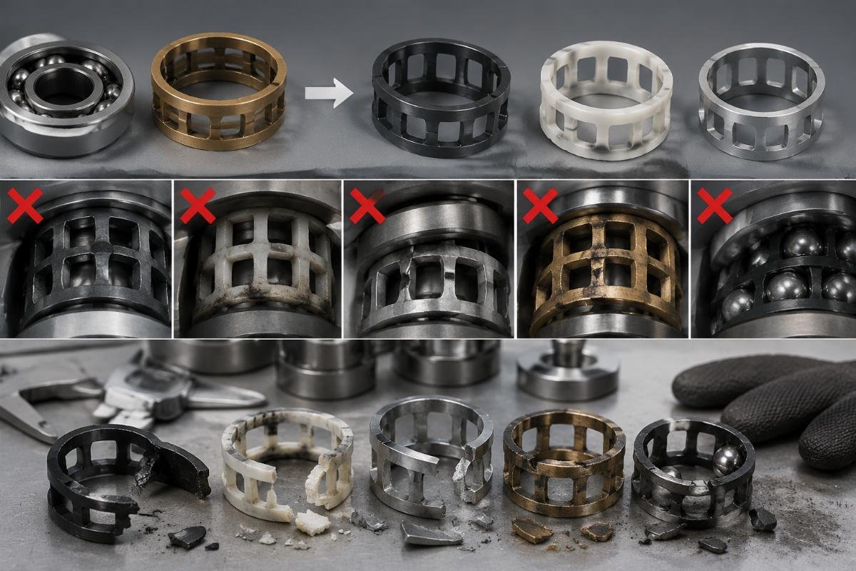 Common bearing cage material substitution mistakes