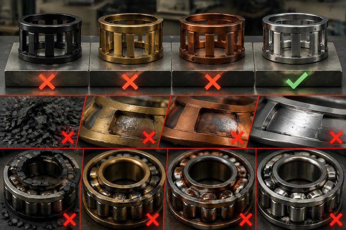 Common bearing cage material substitution mistakes
