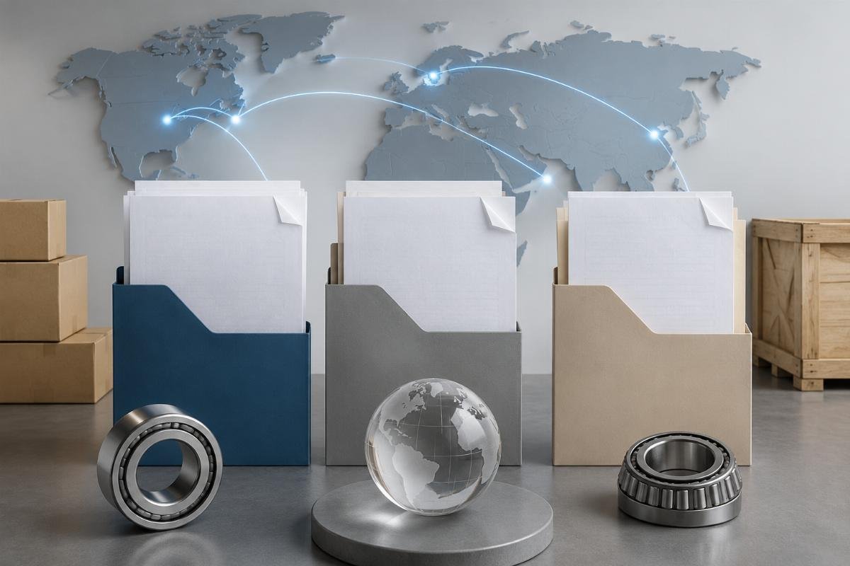 Comparison of NSK bearing authorization chain documentation for Colombian importers
