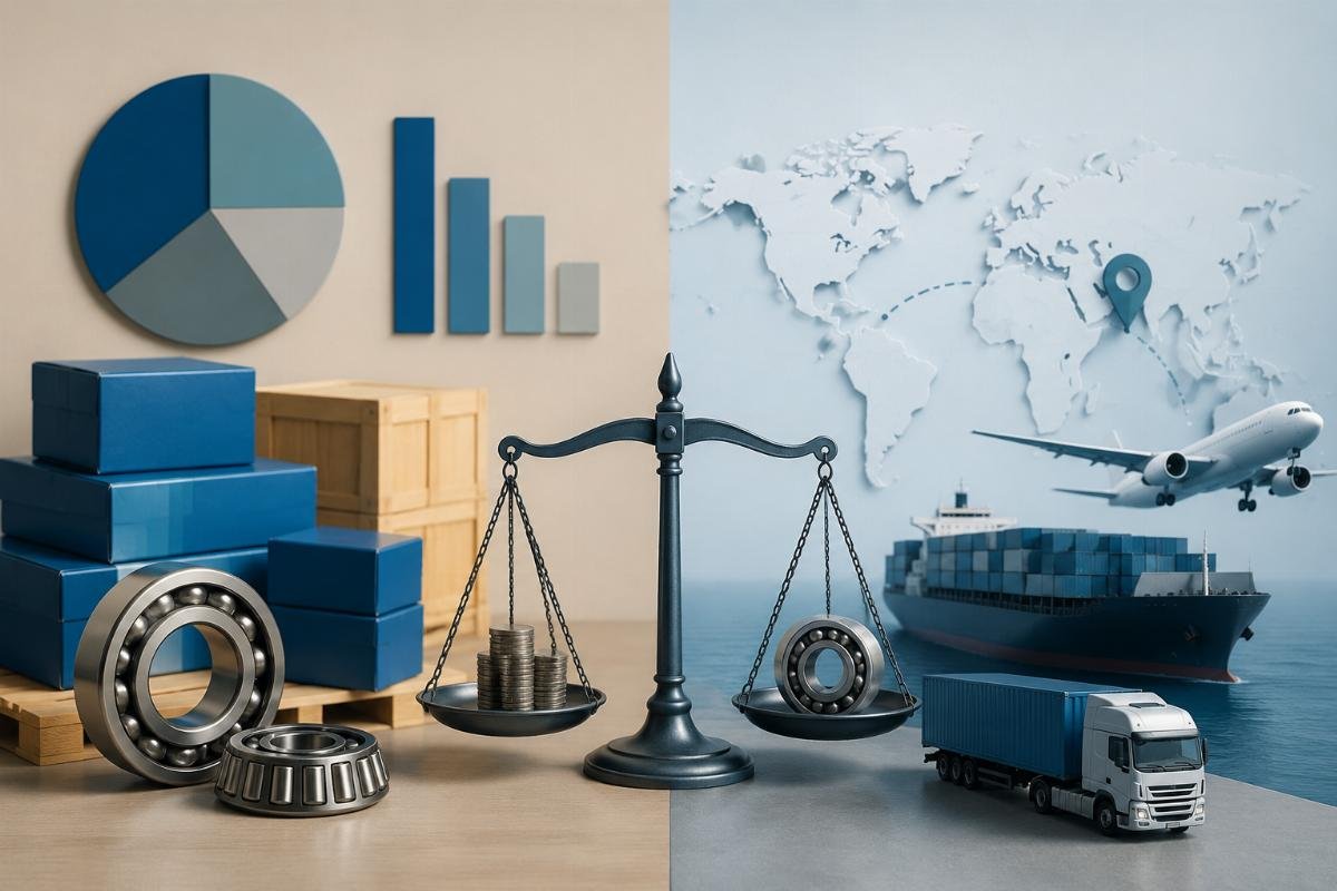 Cost structure comparison for SKF bearing import to Jordan