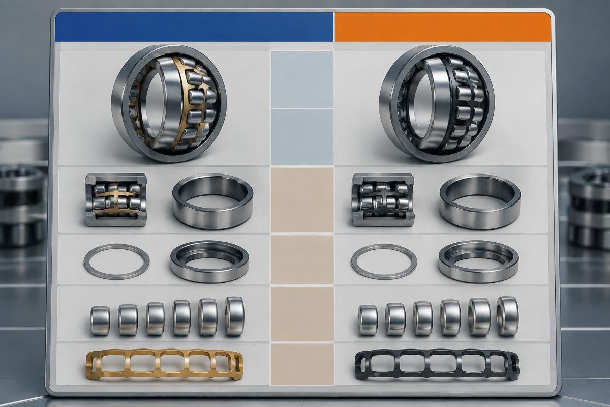 Cross-reference comparison chart of SKF and Timken spherical roller bearing specifications