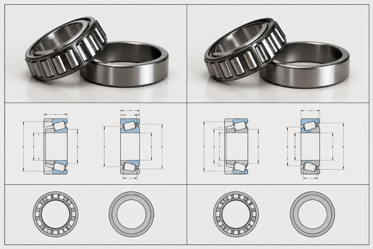 Dimension comparison table for SKF 30210 and Timken JLM506849