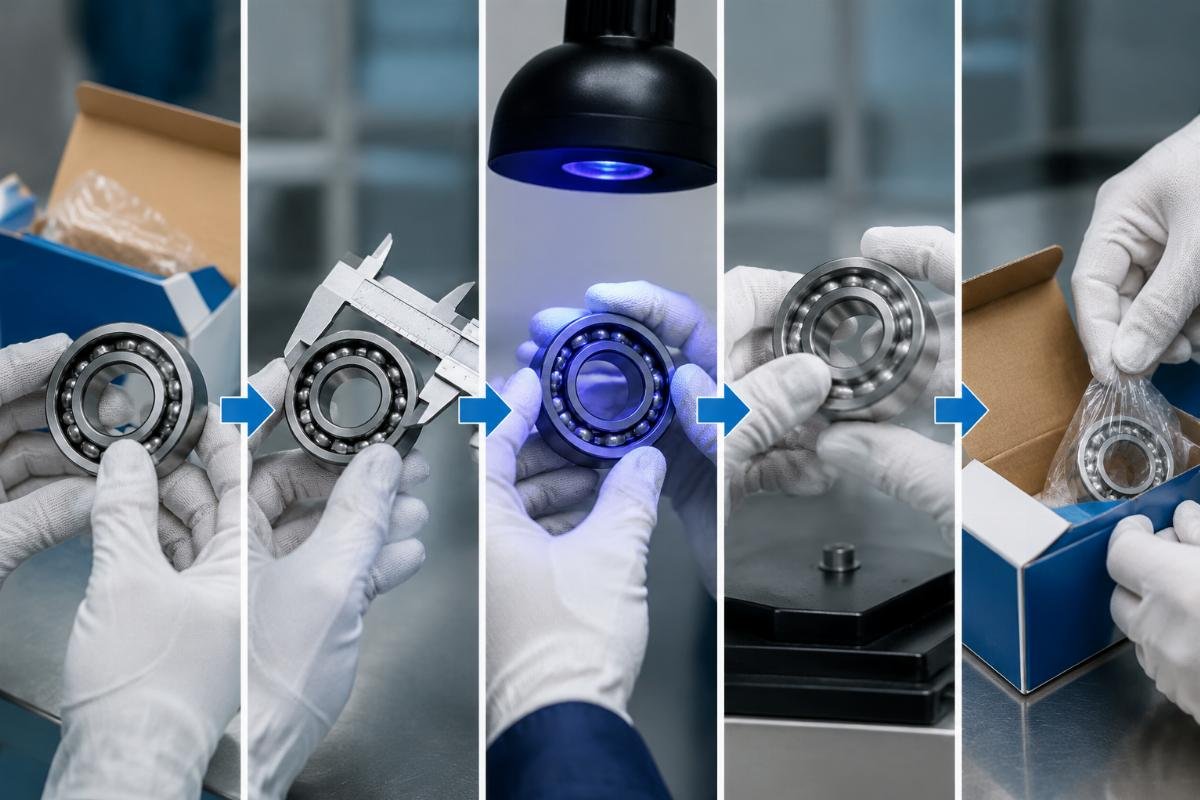 Five-step NSK bearing authenticity verification process