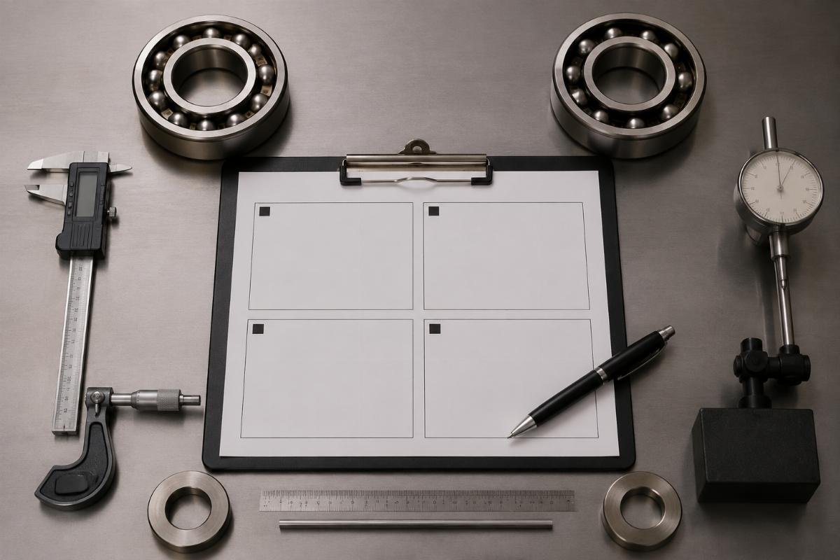 Four-point cross-reference verification checklist for SKF 6205 and Timken 205K interchange