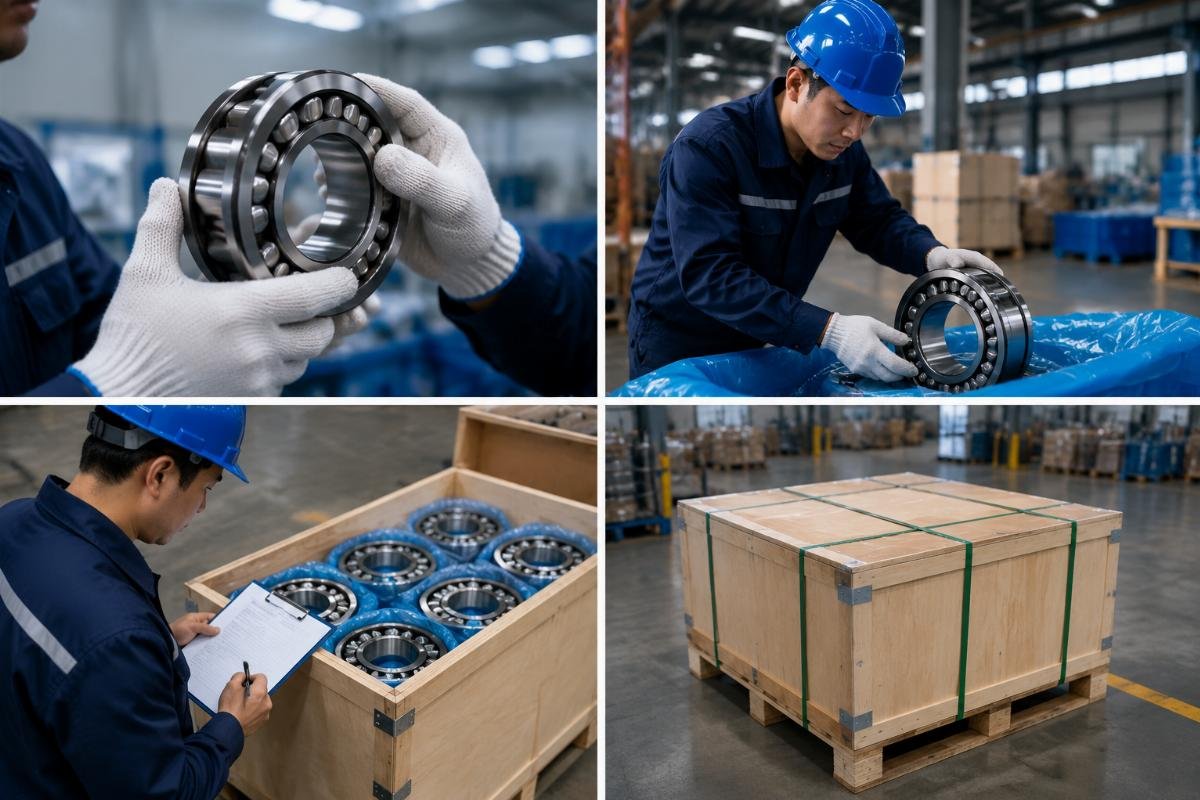 Four-step verification checklist applied to SKF bearing shipment inspection