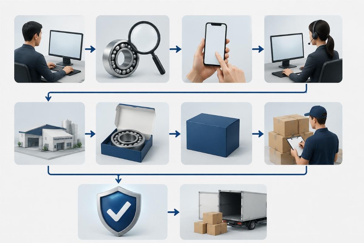 NSK bearing authorization verification flowchart for Malaysia buyers