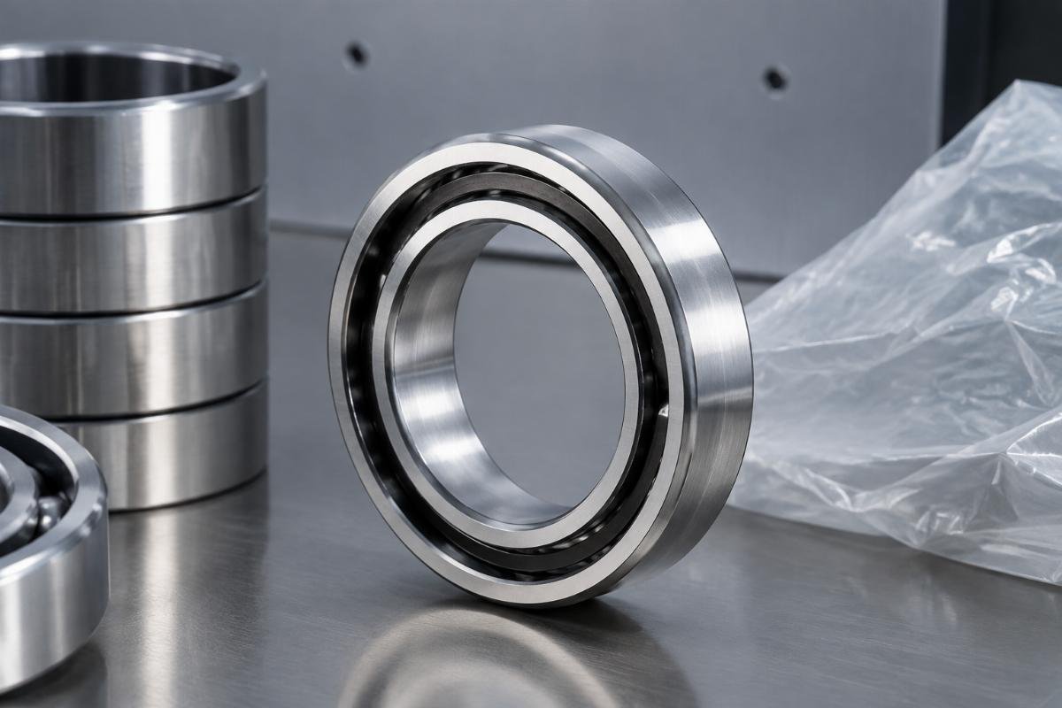 NSK bearing inner ring showing origin code and batch marking for authenticity verification