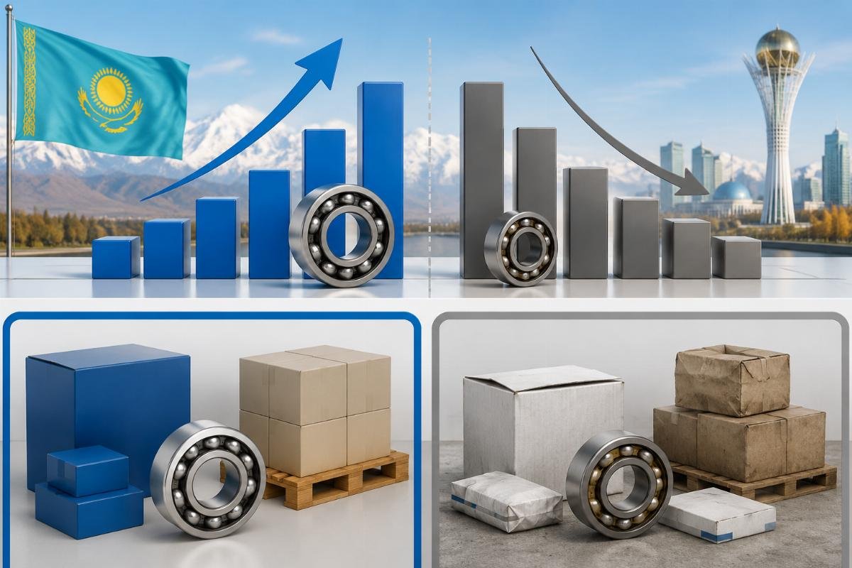 NSK bearing price tier comparison chart for Kazakhstan market showing authorized distributor versus grey market pricing structure