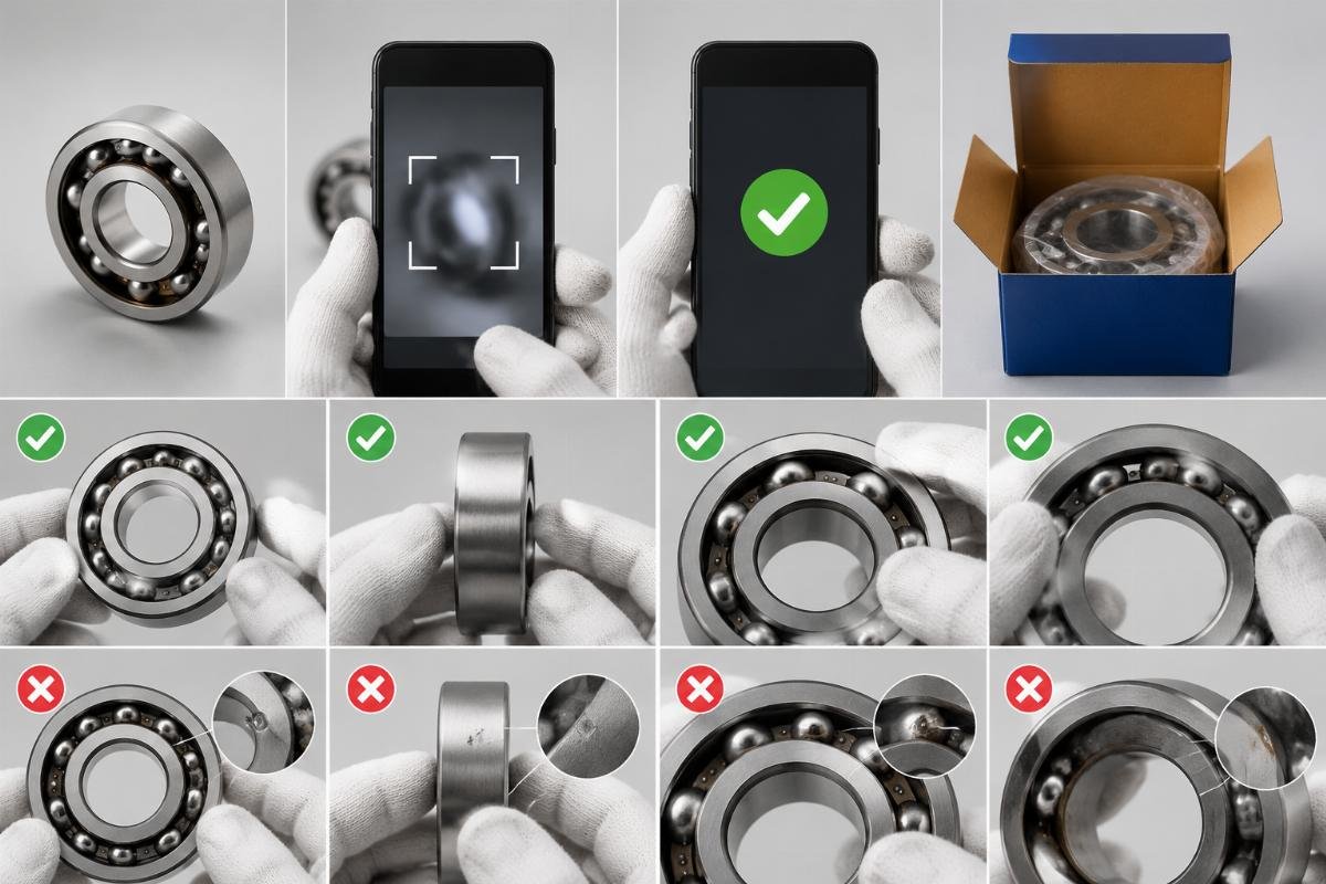 NSK bearing QR code authentication and physical inspection checklist