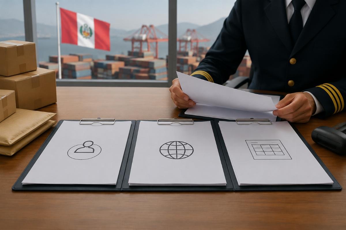 Peru customs clearance document checklist showing authorization letter certificate of origin and invoice requirements