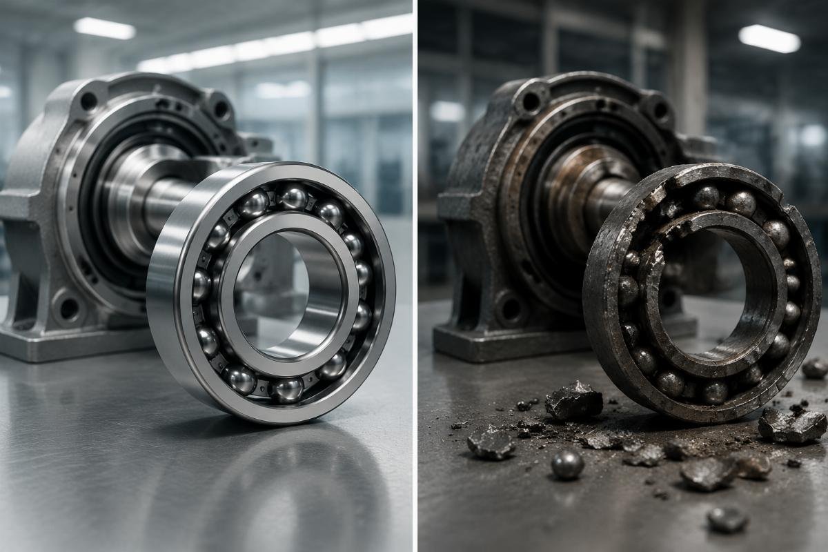 Premature bearing failure comparison: genuine vs. unauthorized channel sourcing