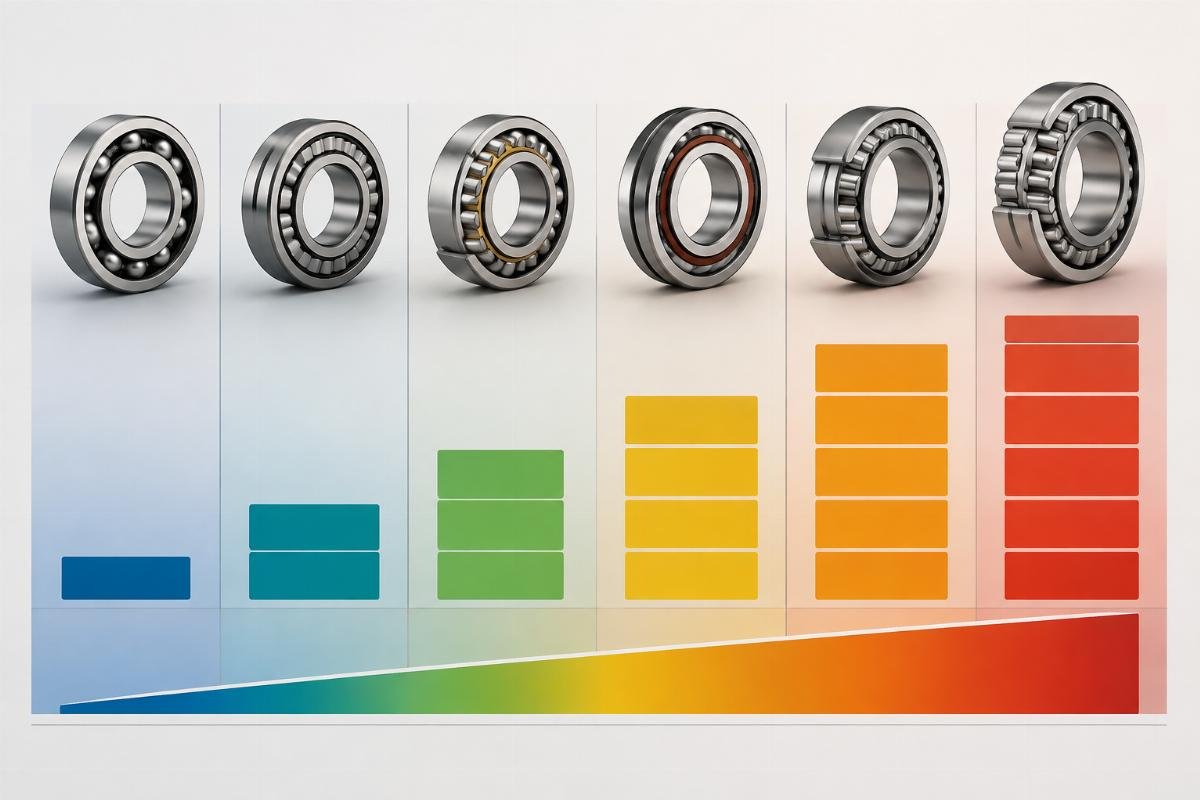 Price tier comparison chart for popular NSK bearing models in the Polish wholesale market