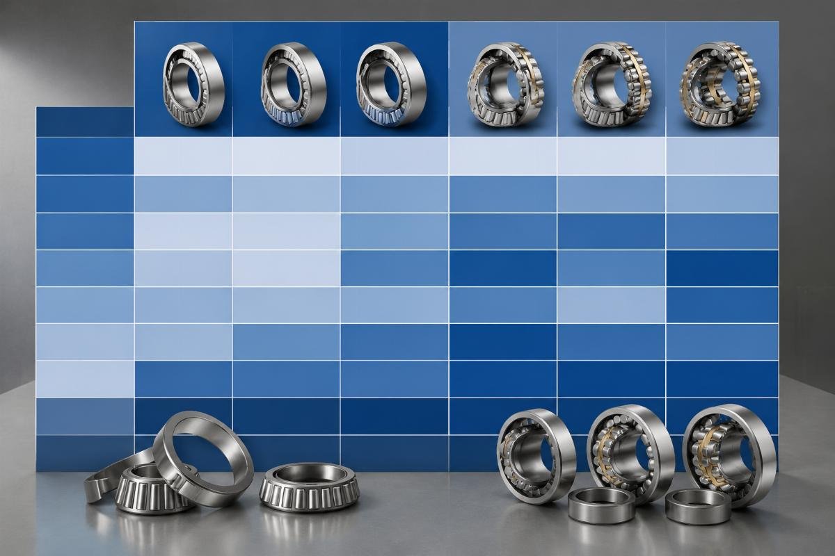 Price tier comparison matrix for SKF deep groove tapered and spherical roller bearings