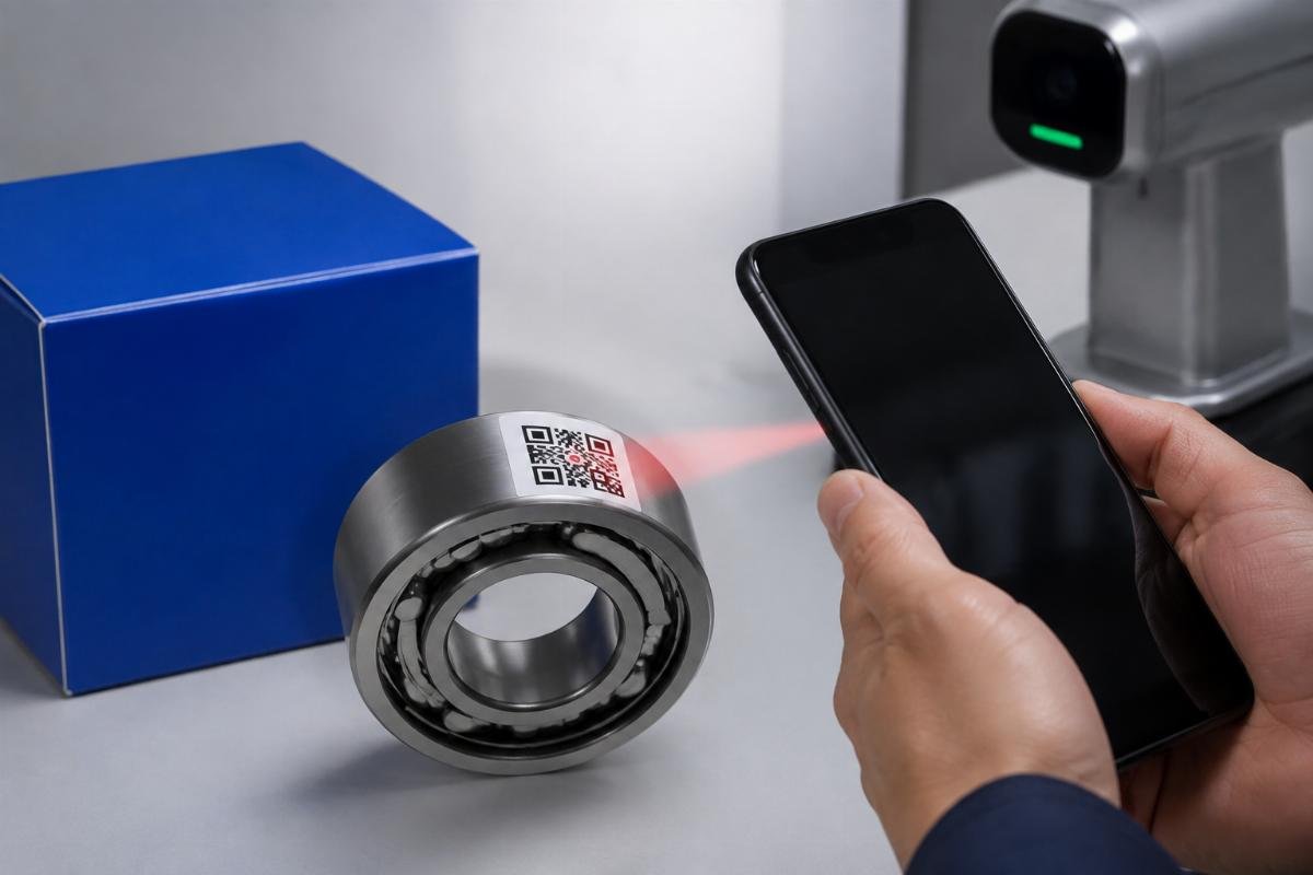 QR code verification process for NSK bearing authenticity check