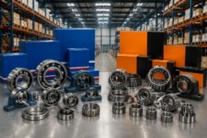 SKF and Timken bearing product range comparison in industrial warehouse setting