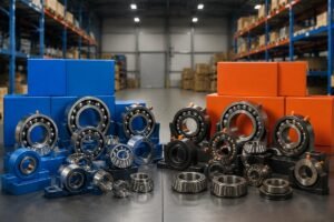 SKF and Timken bearing product range comparison in industrial warehouse setting