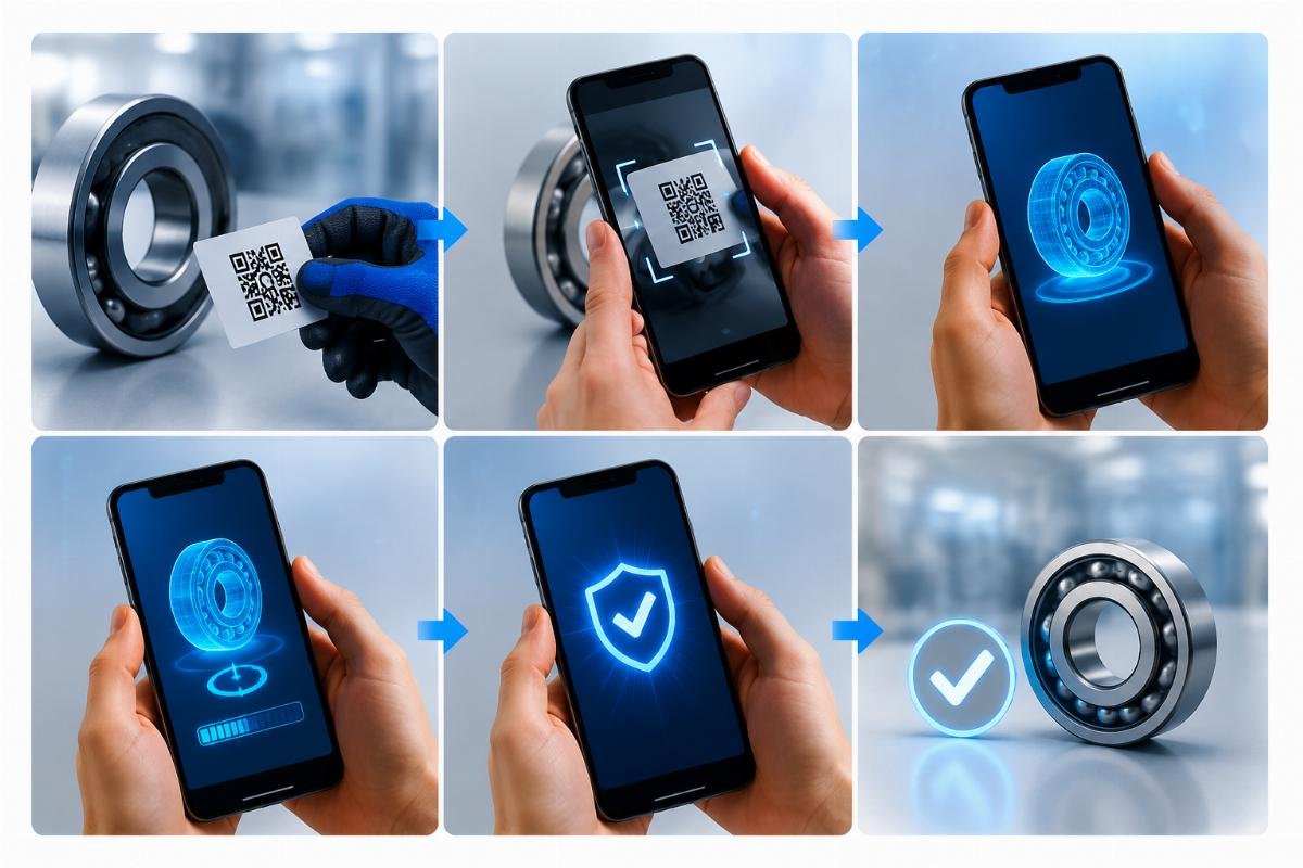 SKF Authenticate app QR code verification workflow