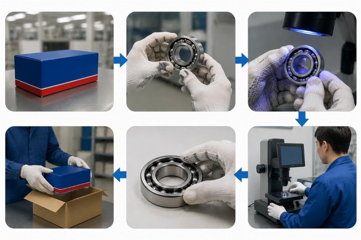 SKF bearing authenticity verification step-by-step workflow diagram