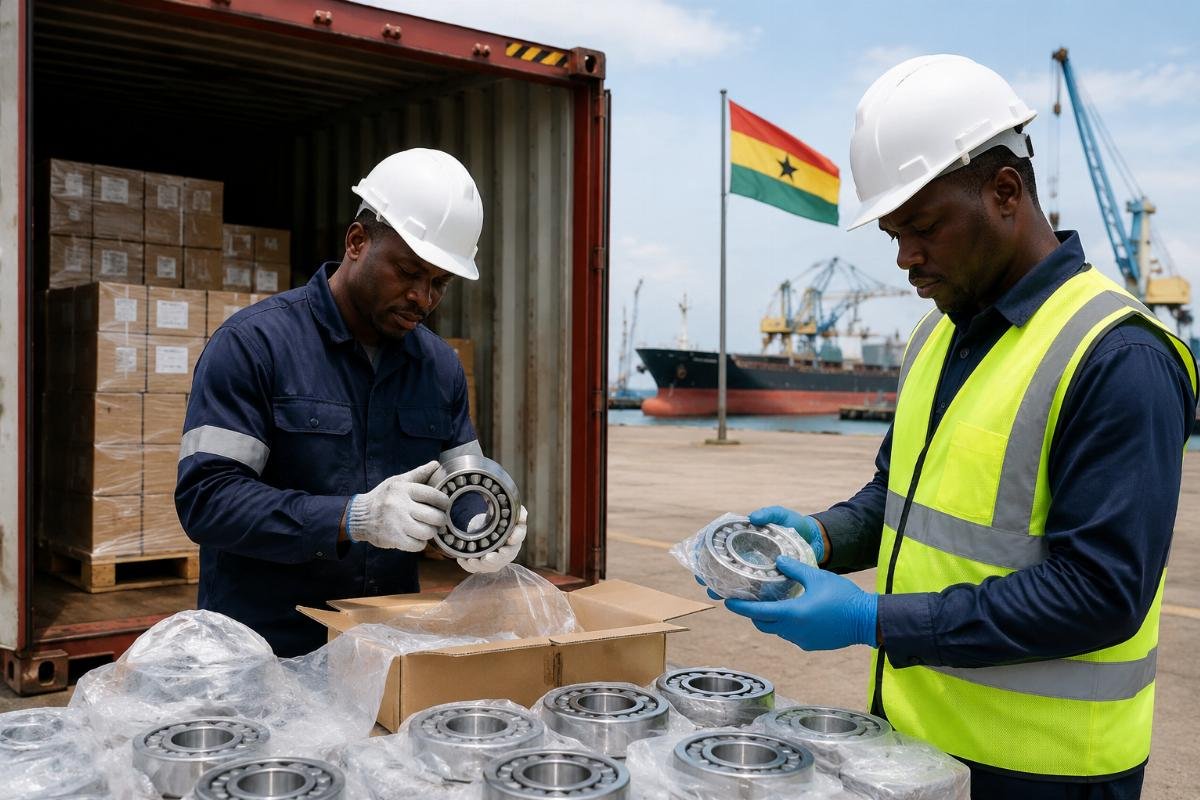 SKF bearing authorization certificate and origin marking inspection at Ghana port