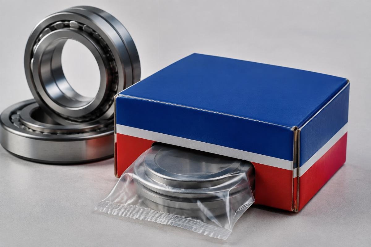 SKF bearing batch code and manufacturing date marking on original packaging