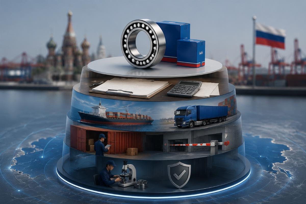 SKF bearing price Russia cost structure breakdown showing invoice, freight, customs, and verification layers