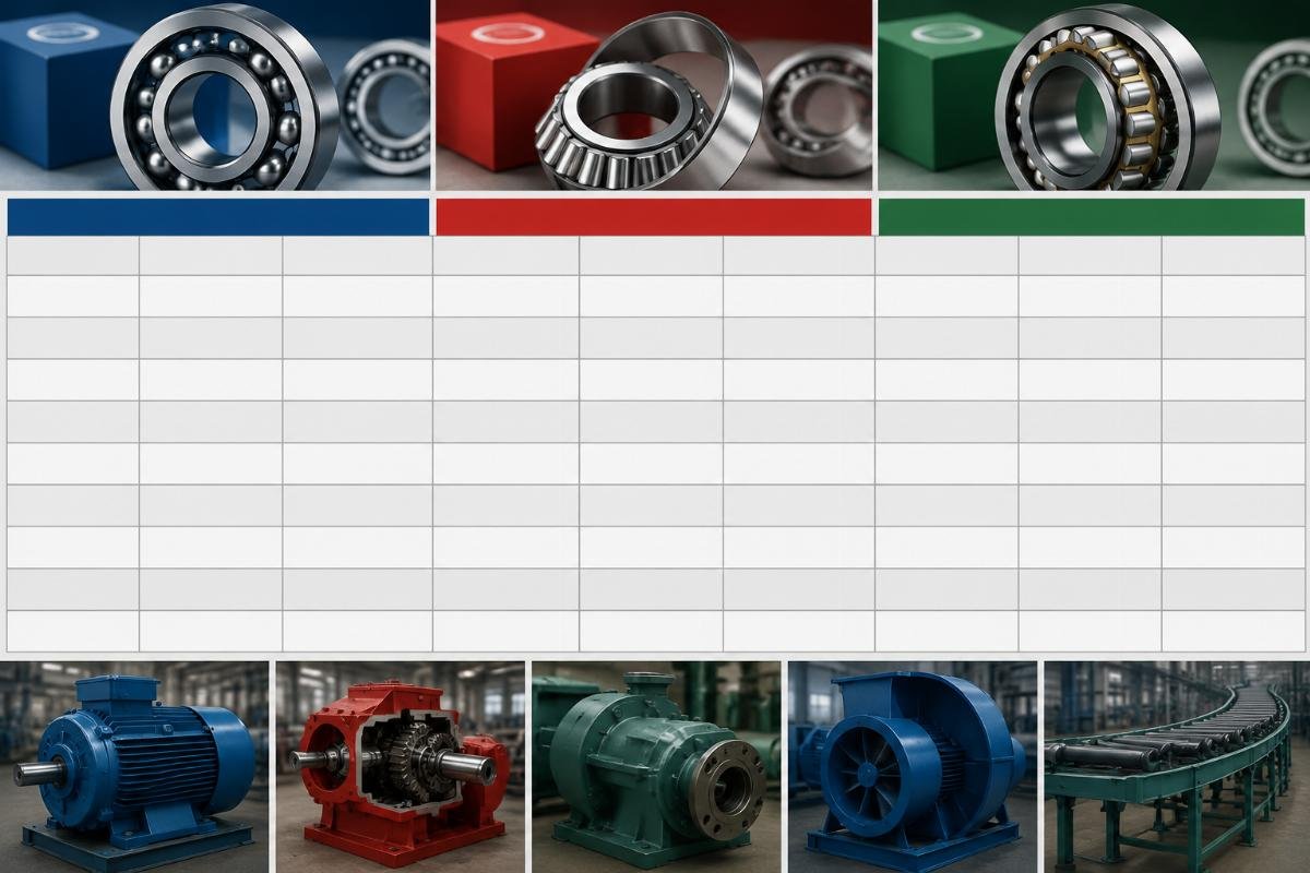 SKF NSK FAG bearing cross-reference interchange chart