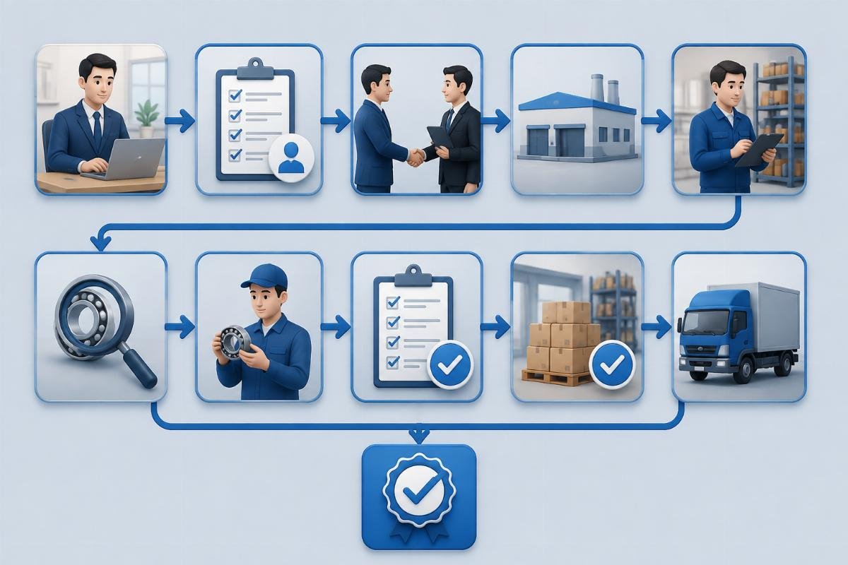 SKF official distributor verification process flowchart