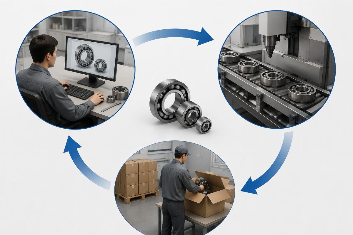 Three-step closed loop procurement process for cross-reference bearings