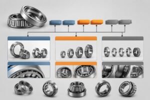 TIMKEN cross reference guide showing bearing part number structure with series, size, and suffix breakdown