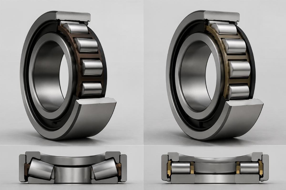 Timken tapered roller track roller versus SKF cylindrical roller track roller internal geometry comparison