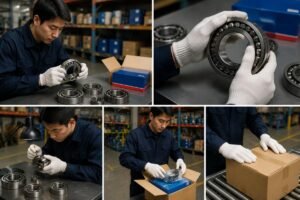 Verification workflow for genuine SKF bearings at warehouse inspection stage