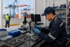 Verification workflow for SKF bearing authenticity at Chilean port facility
