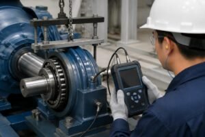Vibration baseline measurement during bearing installation