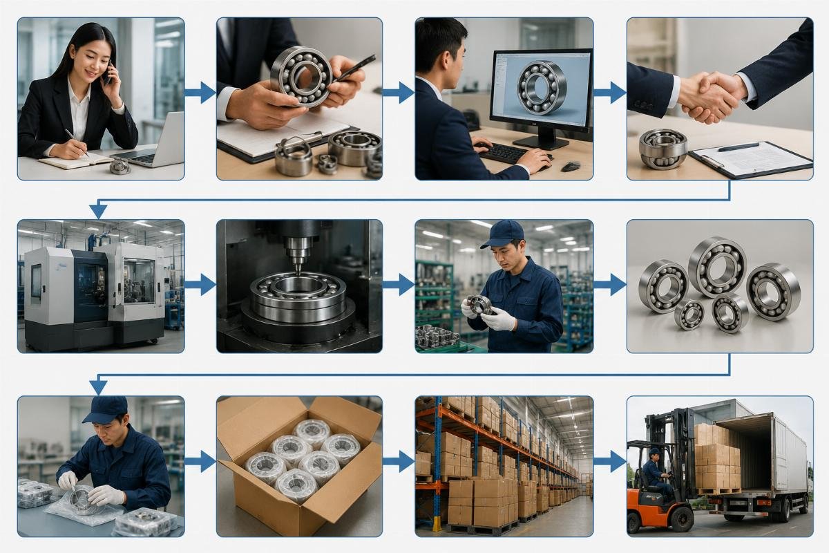 Wholesale NSK bearing procurement process flowchart from inquiry to delivery